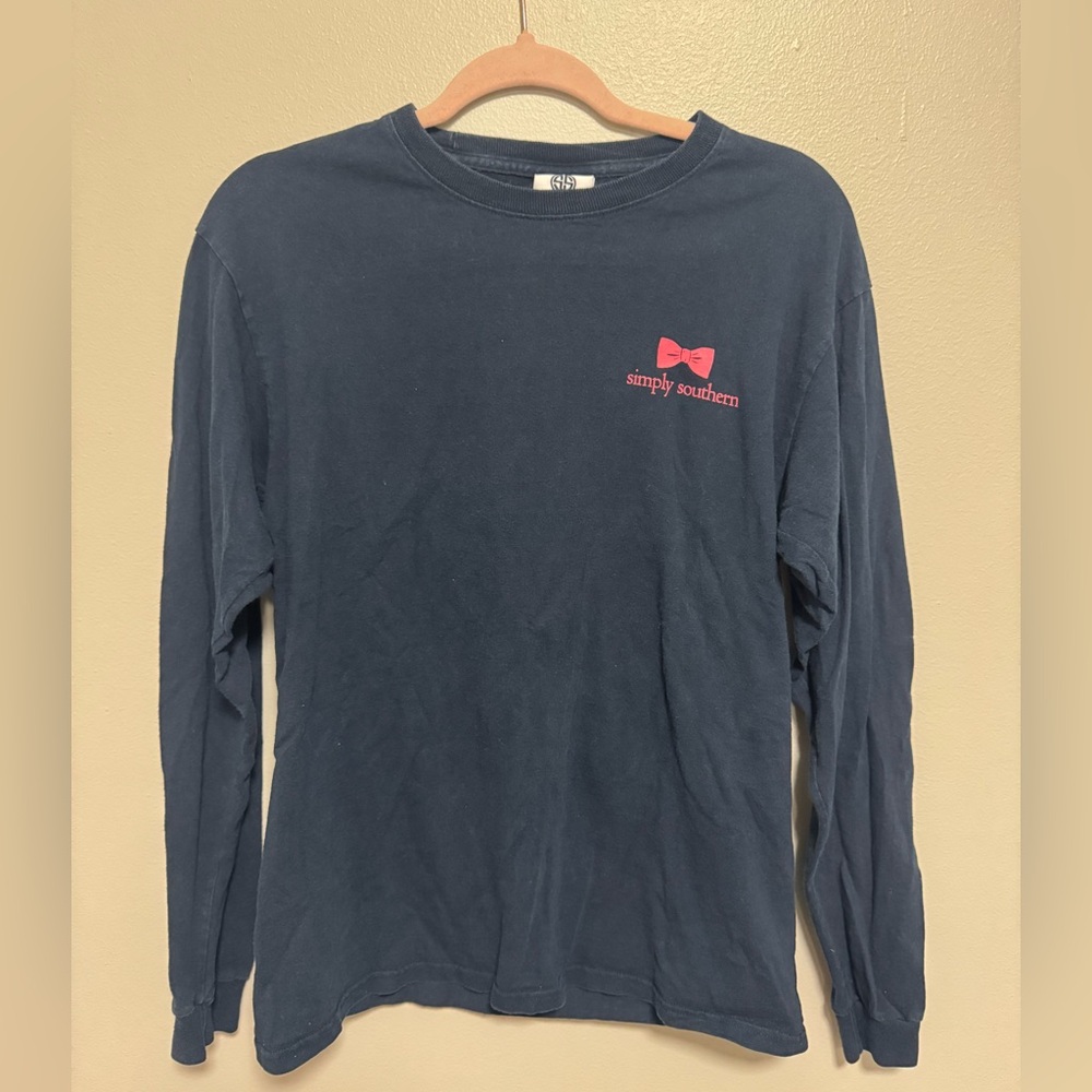 Simply Southern Navy Elephant Long Sleeve Tee - Picture 2 of 6